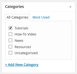WordPress Post Categories