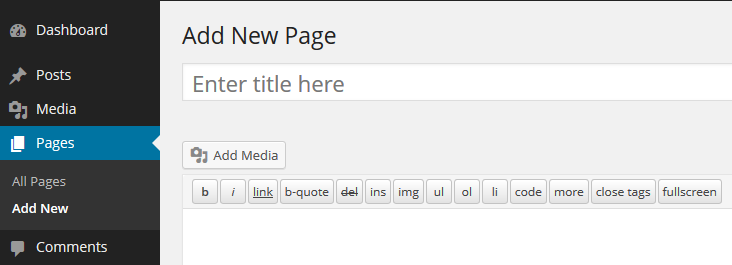Add new page title in WordPress