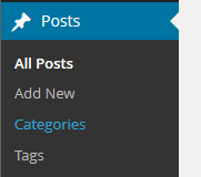 WordPress edit categories
