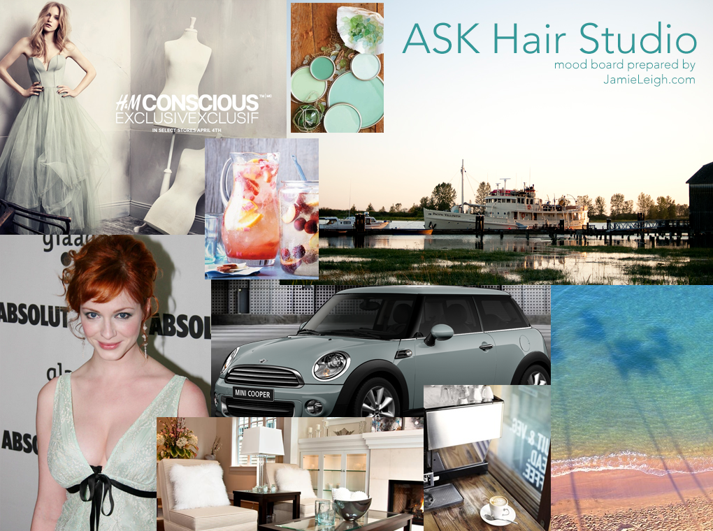 ASK Hair Studio mood board by JamieLeigh.com