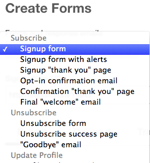 how to customise mailchimp general signup form