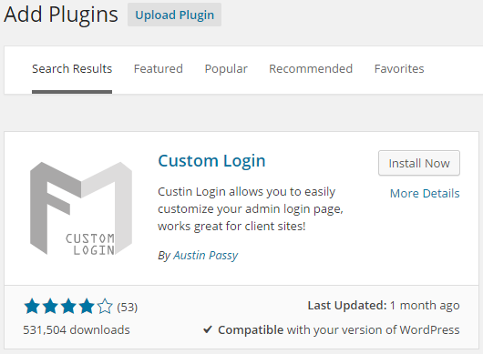 How to install custom login plugin