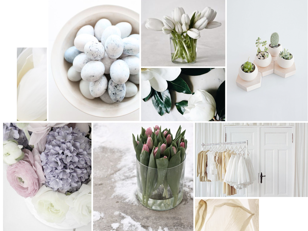 Moodboard winter melts to spring inspiration