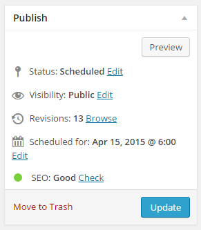 Create better work/life balance with WordPress' native schedule posts feature