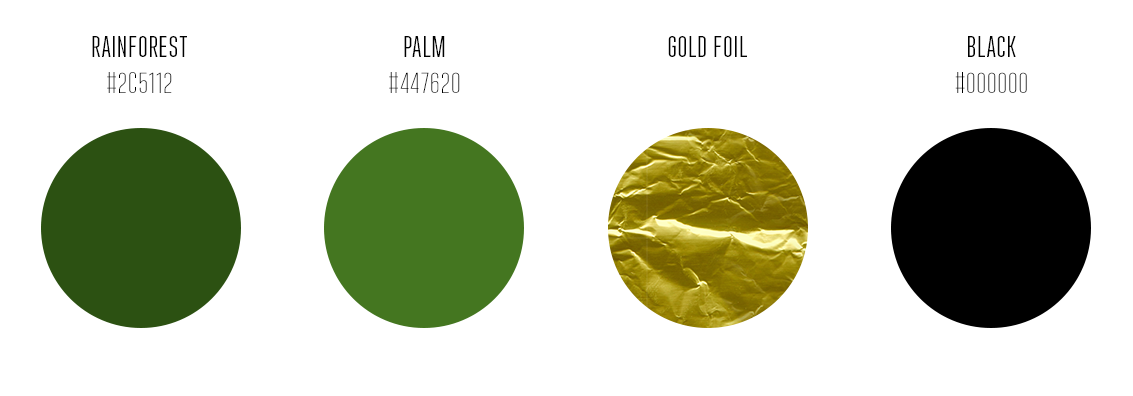 green + gold color palette