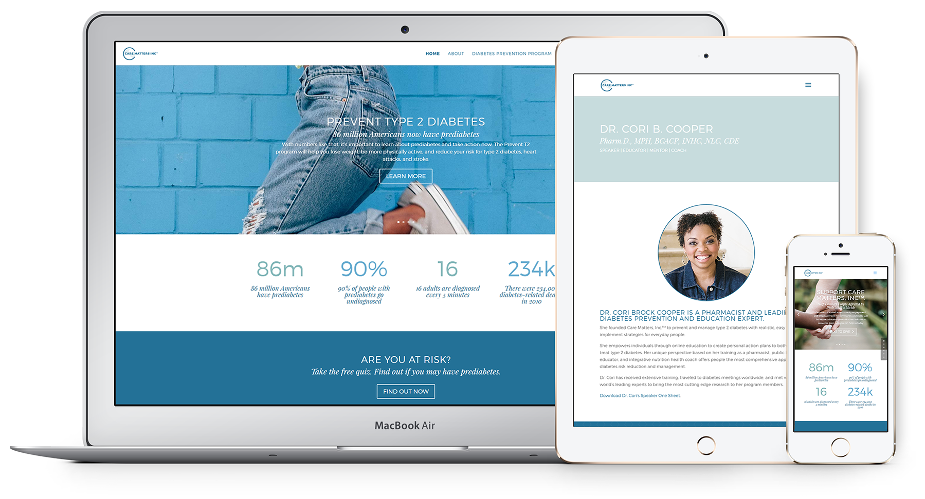 Care Matters | Non-profit website design by Jamie Leigh
