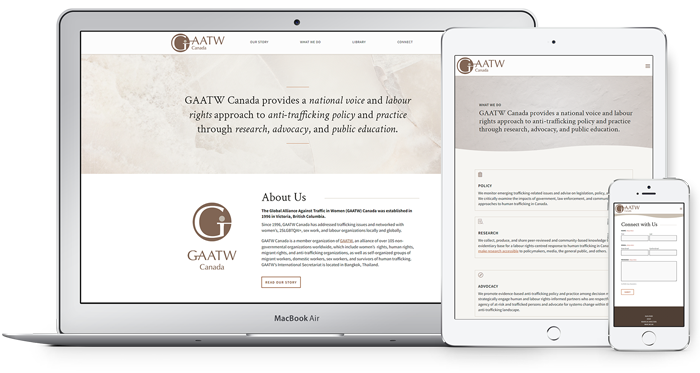 Canadian Non-profit brand strategy and website design portfolio